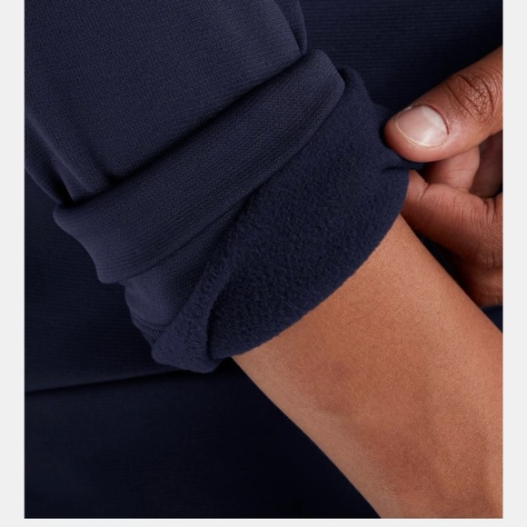 Women's Under Armour Fleece® Big Logo  navy blue Hoodie size small EUC - Picture 3 of 10